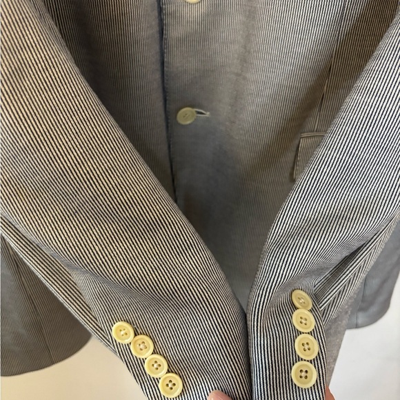 Ermenegildo Zegna Silk Cotton Striped Stretch Sport Coat - Picture 8 of 12